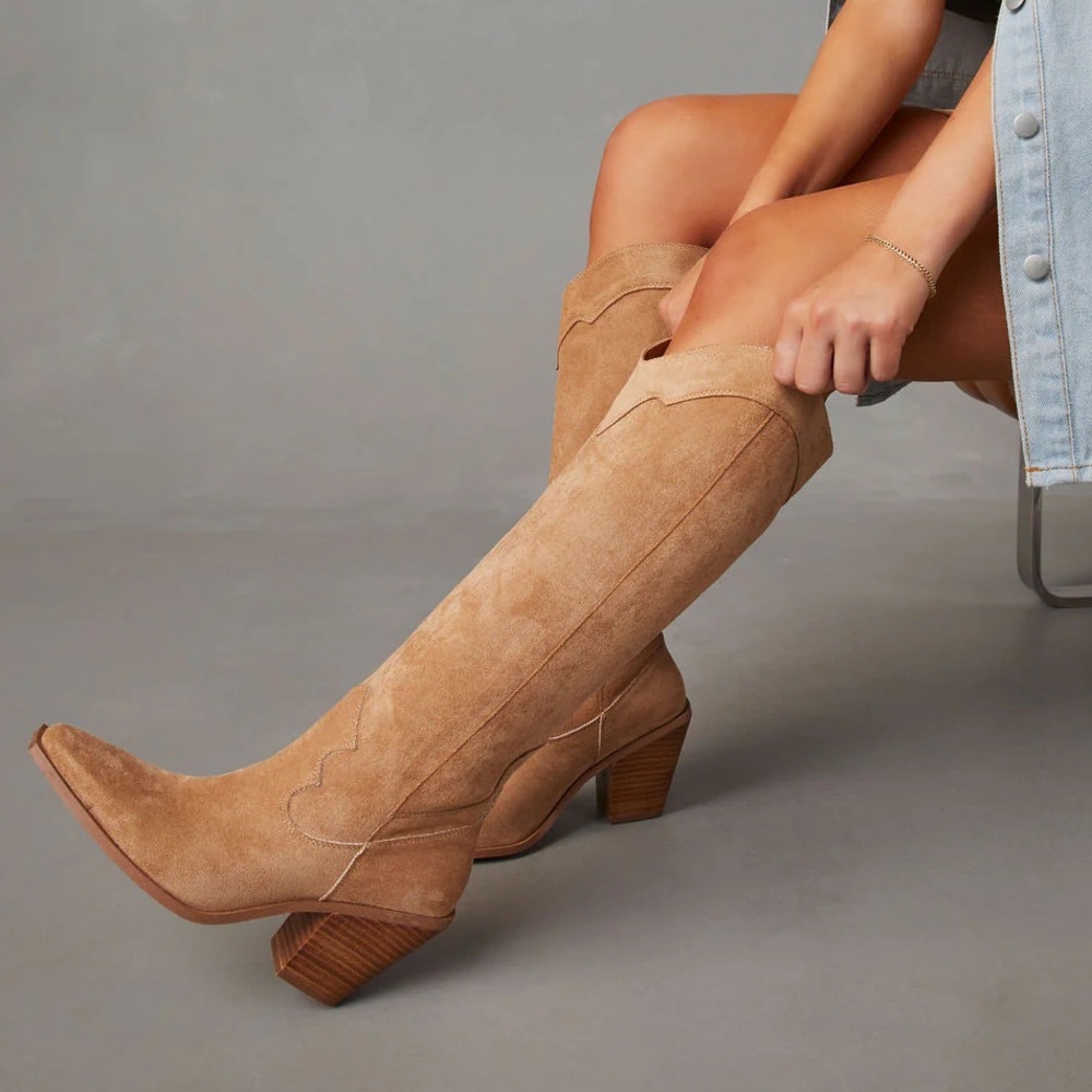 Brand new Suede Heeled Boots